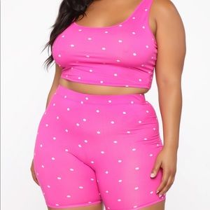 COPY - Polka dot biker short set